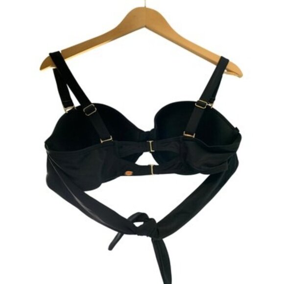 Womens Curve By Sunsets Black Halter Bikini Top 16W - Picture 2 of 7